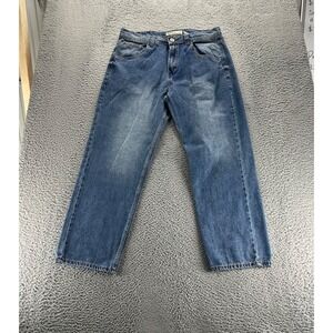 Royal Blue Jeans Mens 38x32 Blue Medium Wash Cotton Relaxed Fit Denim Workwear